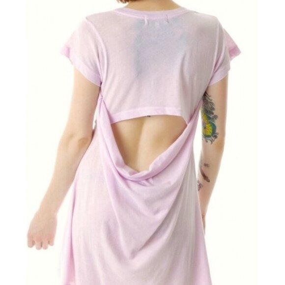 Wildfox Digital Cat Daisy Dress Baby Open Cut-Out Draped Back Backless A-Line S - Picture 3 of 16